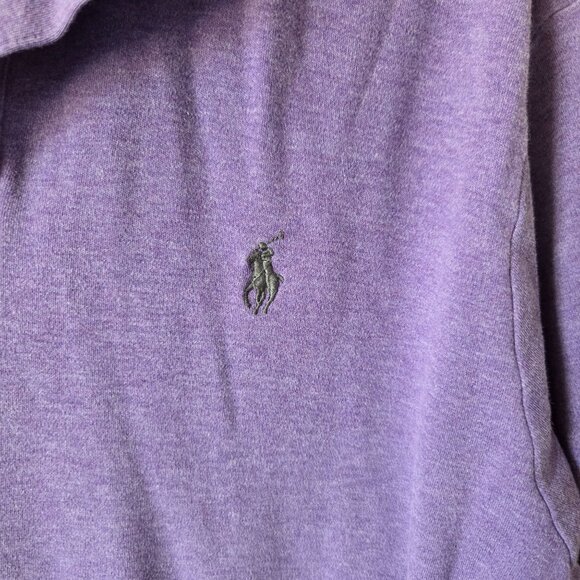 Polo Ralph Lauren Women XL Purple Long-Sleeve Polo Shirt 100% Cotton Classic Fit - Picture 3 of 9